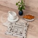 Printed half linen tray for hot pot "Coffee"